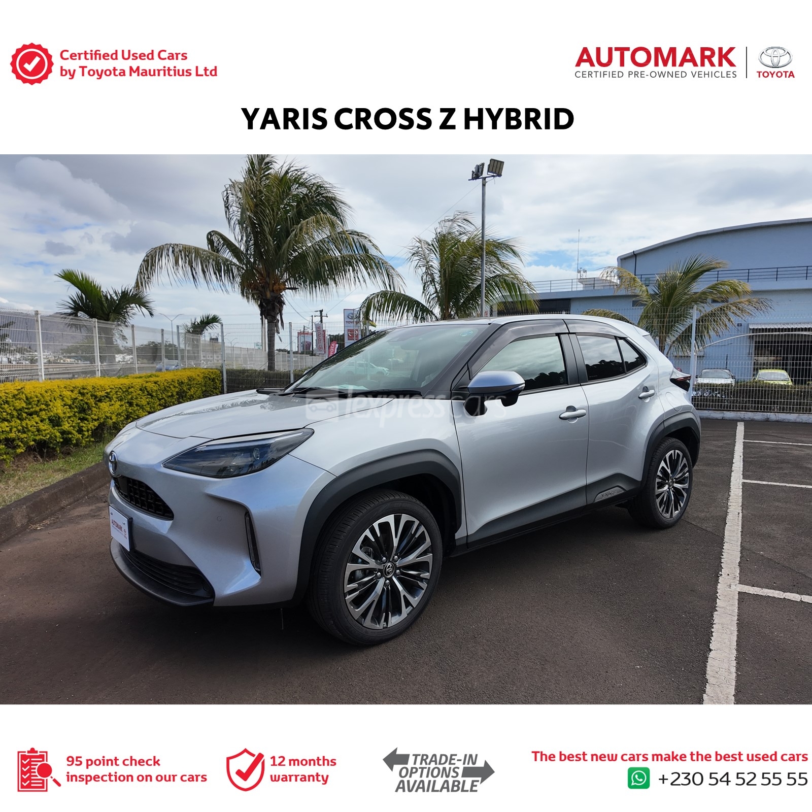 Dealership Second Hand Toyota Yaris Cross - lexpresscars.mu