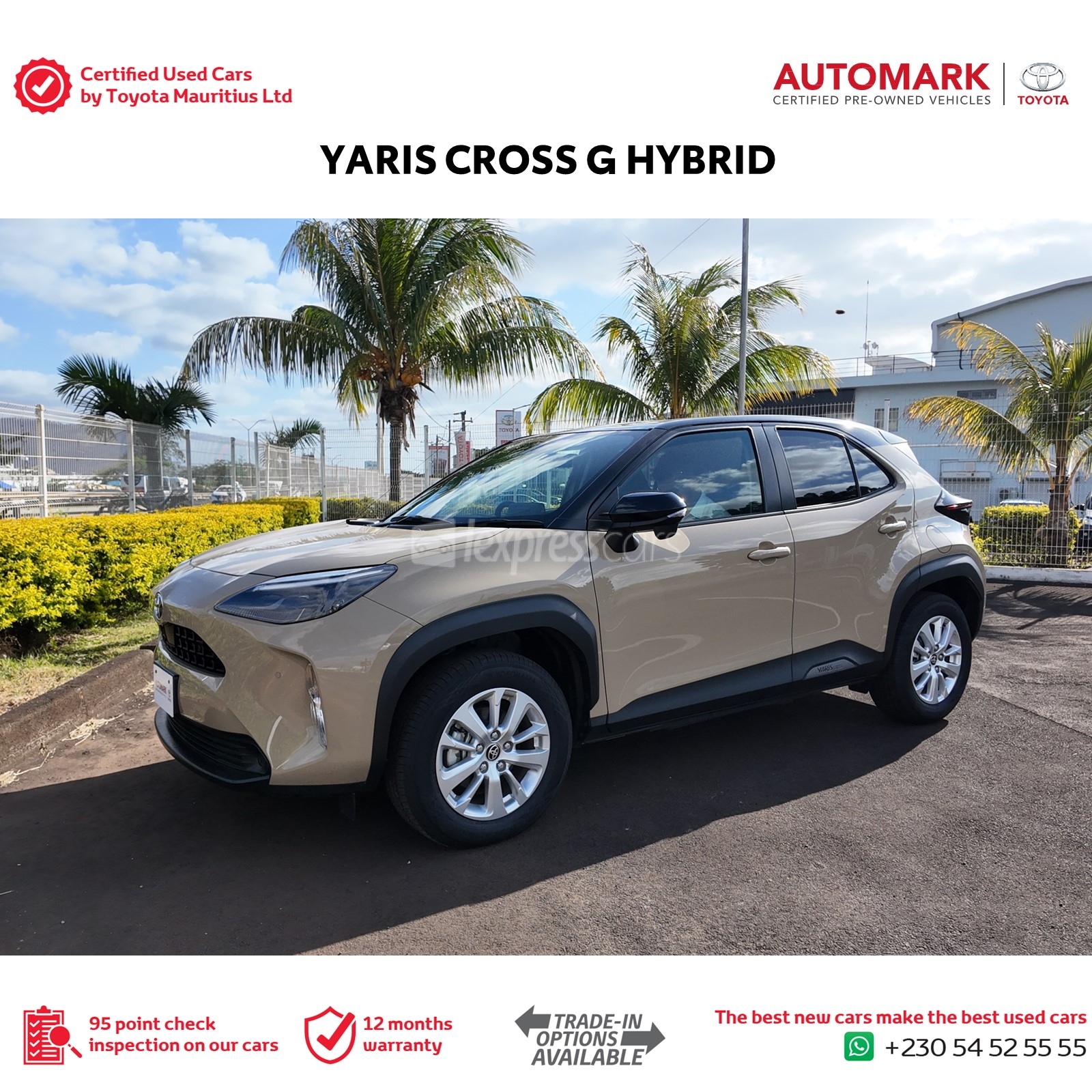 Dealership Second Hand Toyota Yaris Cross - lexpresscars.mu